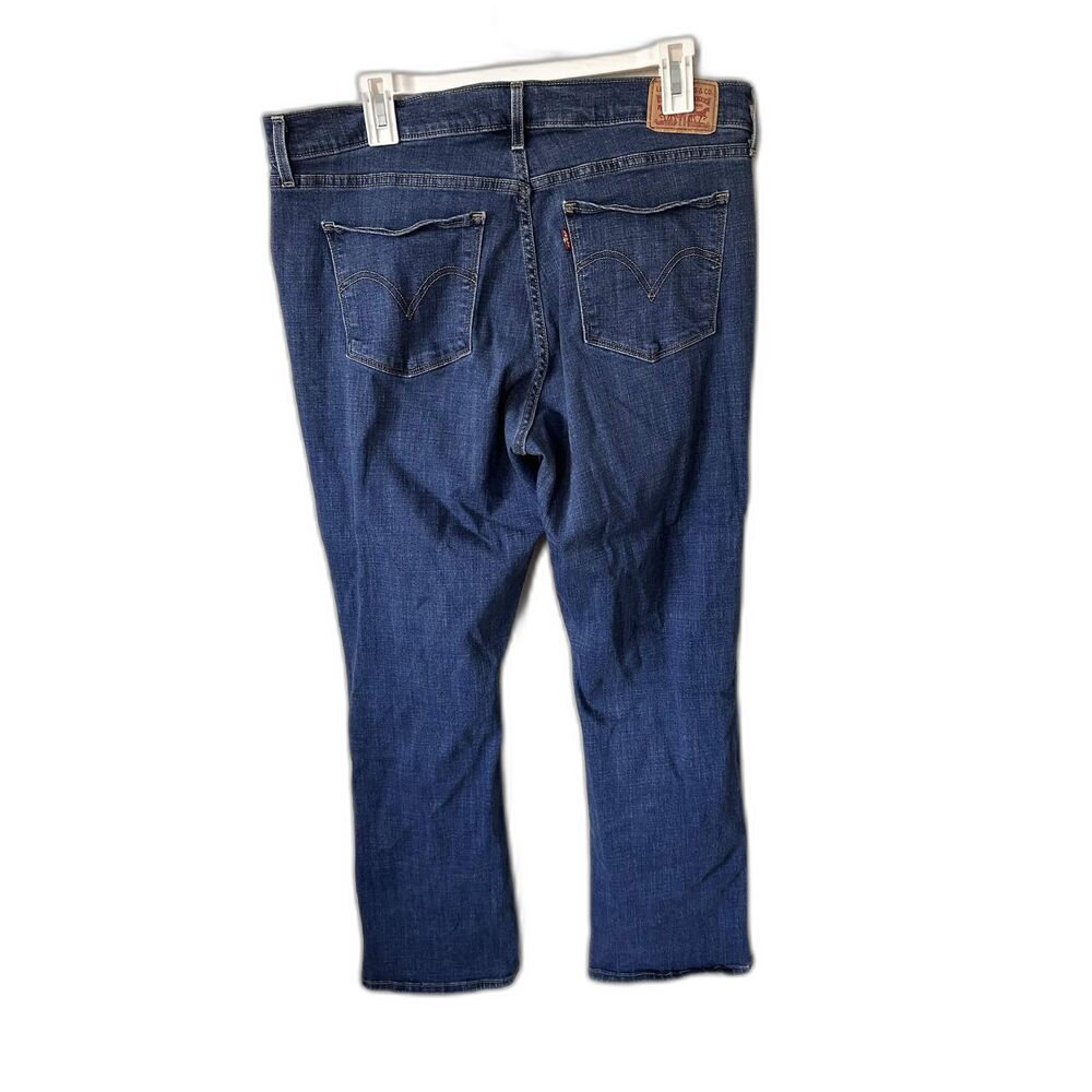 Levi's Classic Bootcut Jeans Womens 16 Medium Wash Blue Denim Stretch Flared Leg - Picture 2 of 3